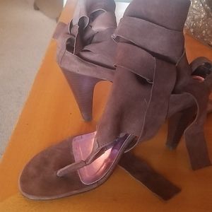 Ankle wrap thong sandle